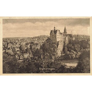 Pocztówka Sigmaringen Vintage Divided Back Opublikowana w latach 1907-1915