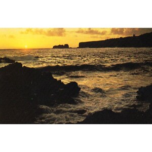 Ansichtkaart Moku Mana, Keanae Vintage chroom, ongepost, jaren 1939-1970