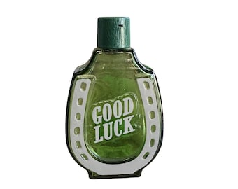 Botella vintage Good Luck Horseshoe para después del afeitado de colonia