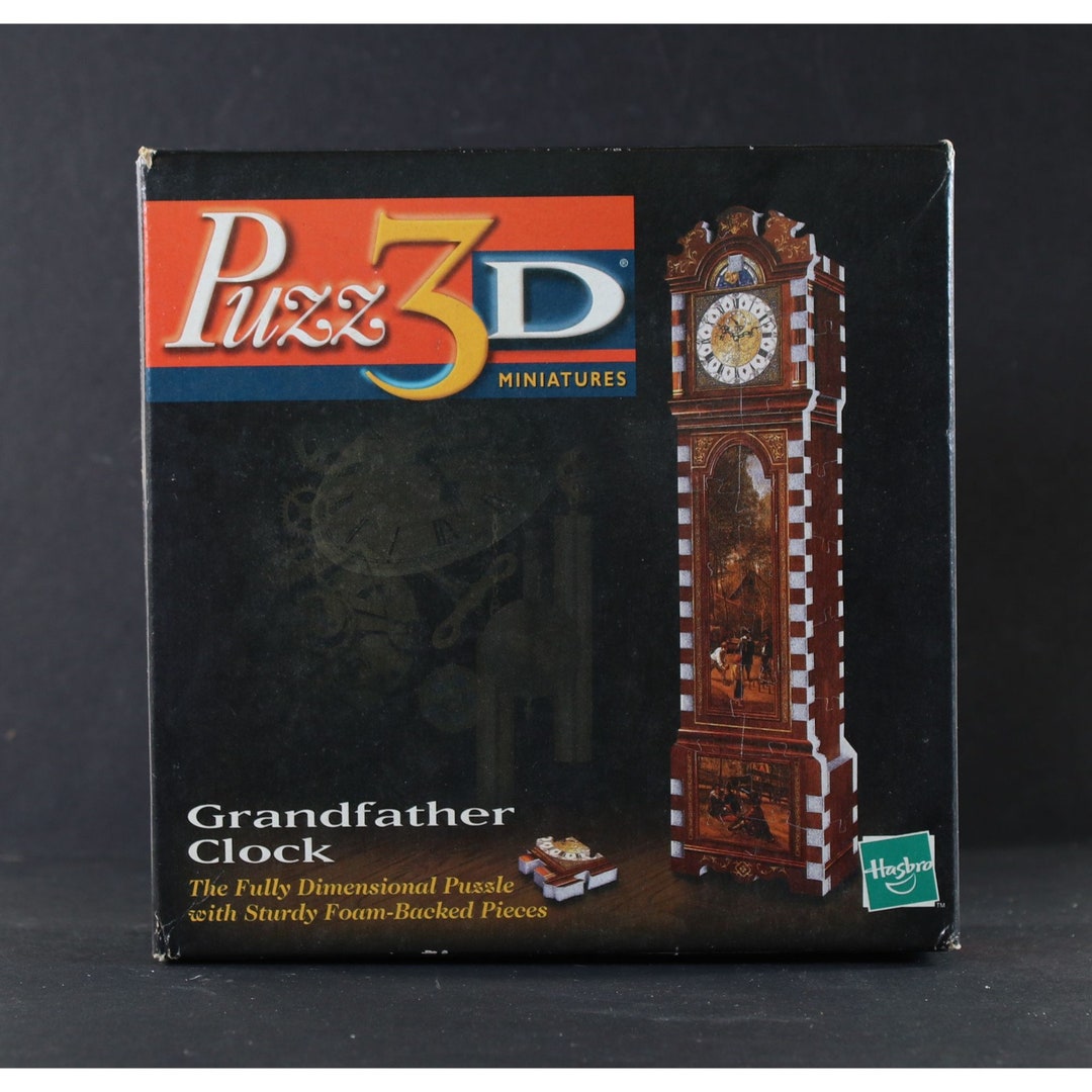 Vintage Grandfather Clock Puzzle Puzz 3D Miniatures 52 Pieces Etsy