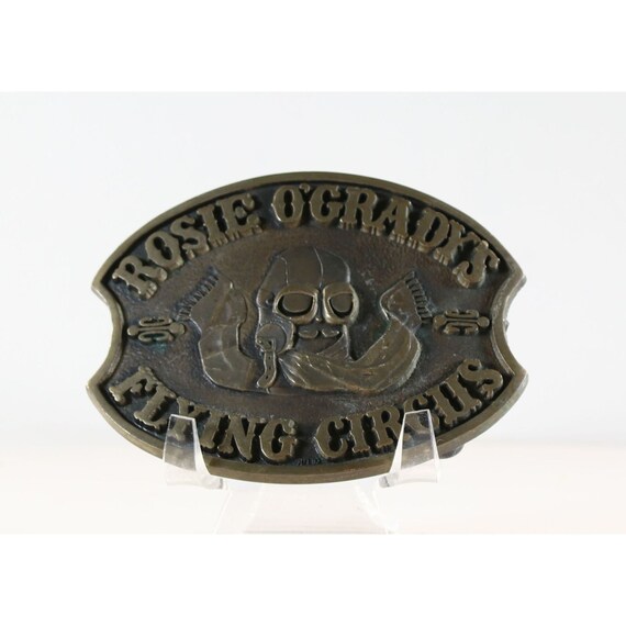 Rosie O'Gradys Flying Circus Belt Buckle Solid Br… - image 1