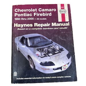 Vtg Haynes Repair Manual Chevrolet Camaro Pontiac Firebird All Models 1993-2000 24017GC