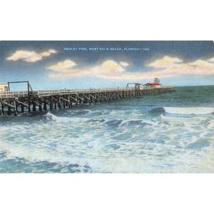 Vintage Ansichtskarte Hedley Pier, West Palm Beach, Florida 190, 6276N