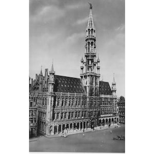 Cartolina Bruxelles - Il Municipio Vintage RPPC Non Pubblicato