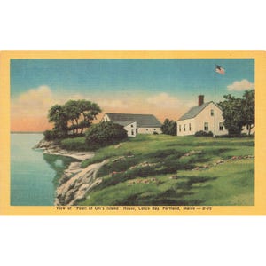 Postkarte Pearl of Orr's Island House, Casco Bay, Portland, Maine Linen Unposted 1930-1950