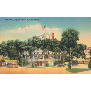 The Williams Daytona Beach Florida 2395 Poststempel 1947 Vintage Leinen 1930-1950 Postkarte