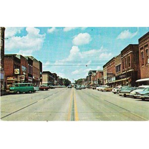 Cartolina Main Street, Brookfield, Mo. Vintage Chrome Non affisso 1939-1970