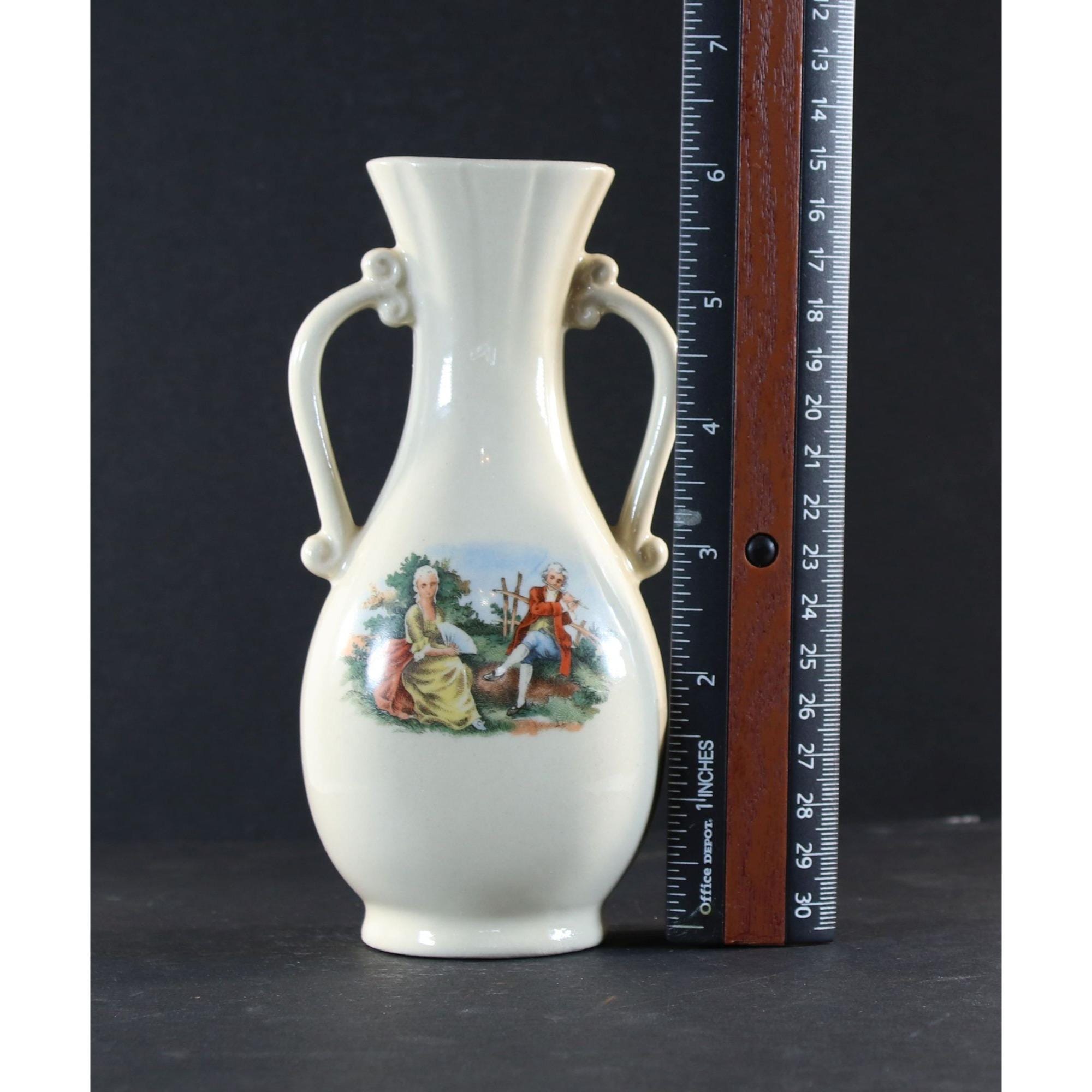 【ノラ】 Hand Painted Floral Pitcher Vase 6