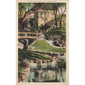 Cartolina Busch Sunken Gardens, Pasadena, Cal. Bordo bianco Non spedita 1917-1929