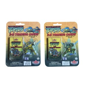 Paquete de 2 tarjetas coleccionables en 3D de las Tortugas Ninja (TMNT 2003)