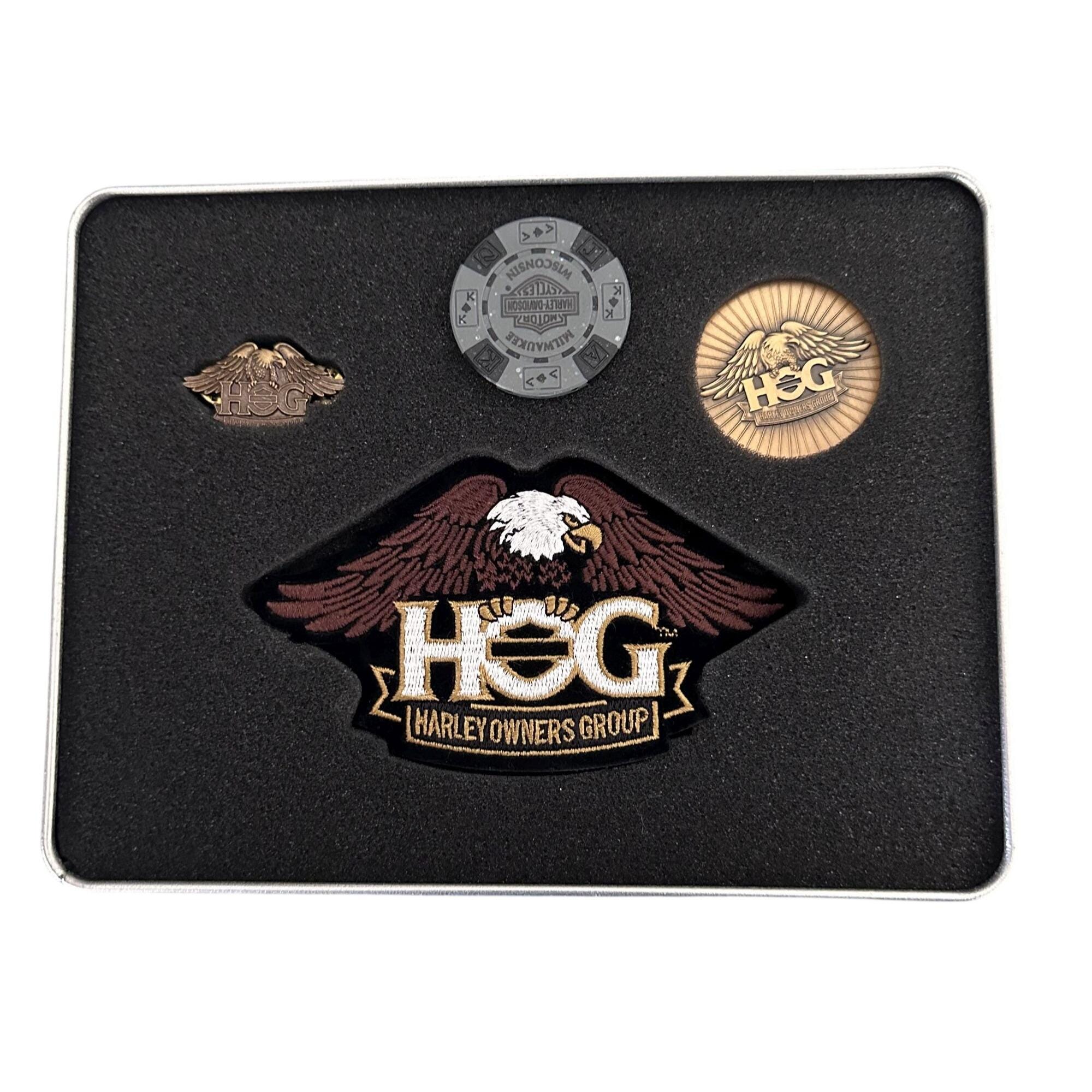 Harley Owners Group H.O.G. ピンバッジセット Genuine Harley-davidson Owners Group Hog Welcome Kit With Bonus