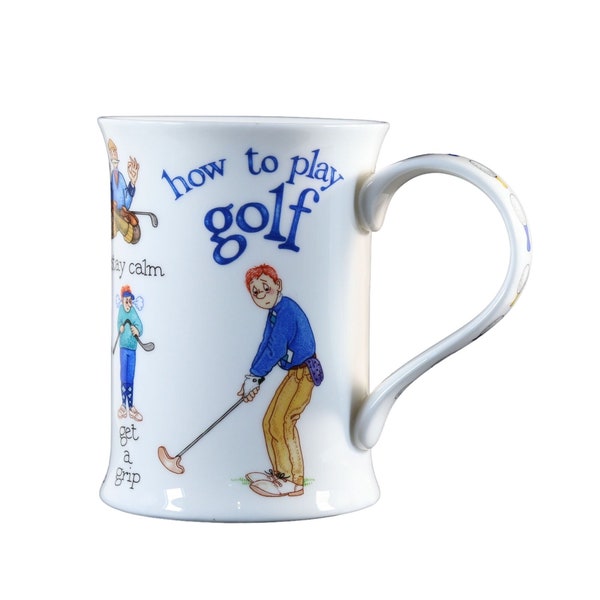 Dunoon Fine Bone China Mug How To Play Golf By Cherry Denman Golf Memorabilia