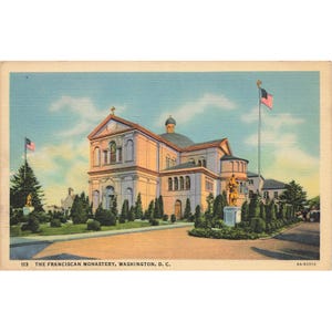 Postkarte Das Franziskanerkloster, Washington, D.C. Vintage Grenze ungepostet 1917-1929
