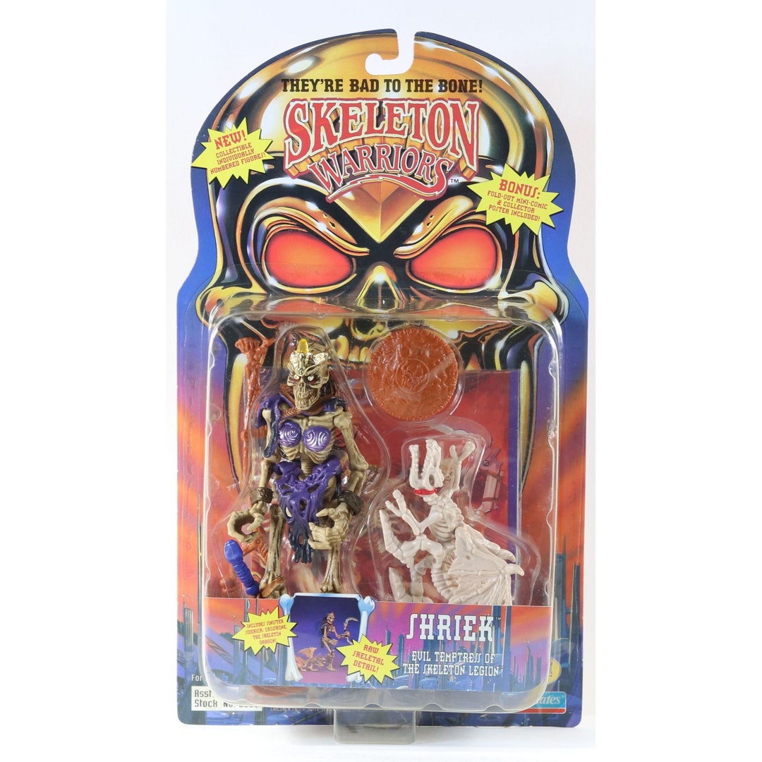 Figurine SKELETON WARRIORS - SHRIEK - PLAYMATES 1994 - Blister MOC