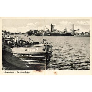 Postkarte Bremerhaven Im Kaiserhafen Vintage RPPC ungestempelt