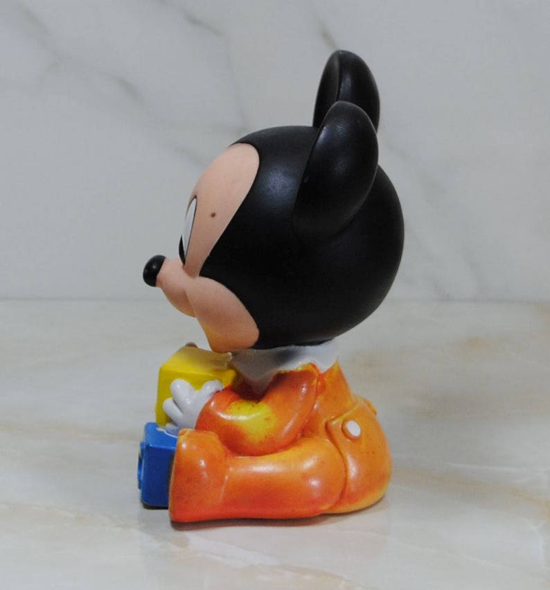 Vintage Disney Baby Mickey Mouse Baby Squeeze Toy Squeaky Etsy