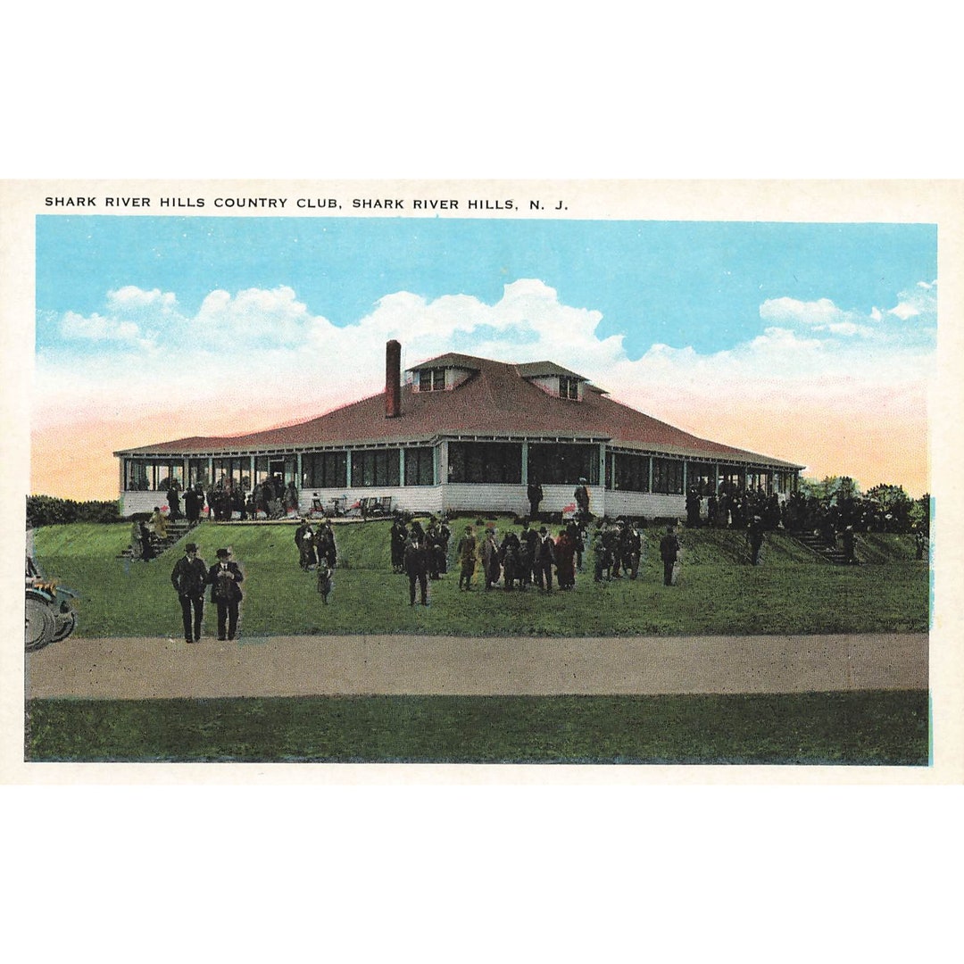 Postcard Shark River Hills Country Club Shark River Hills Etsy