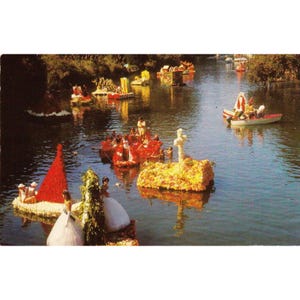 Kalifornien, Begonia Festival, farbige Blüten, Meeres schwimmt nicht gepostete Postkarte