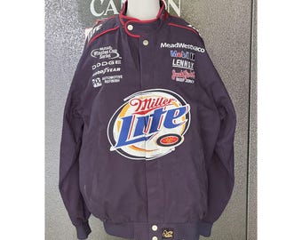 Vintage Rusty Wallace NASCAR Miller Lite Chase Racing Jacket - Etsy