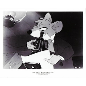Basil Of Baker Street Promo Photograph Disney The Great Mouse Detective 1986 8x10