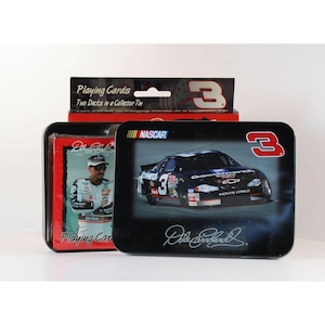 デイル・アーンハート #3 NASCAR モンテカルロ エンボス加工の缶とトランプ2組