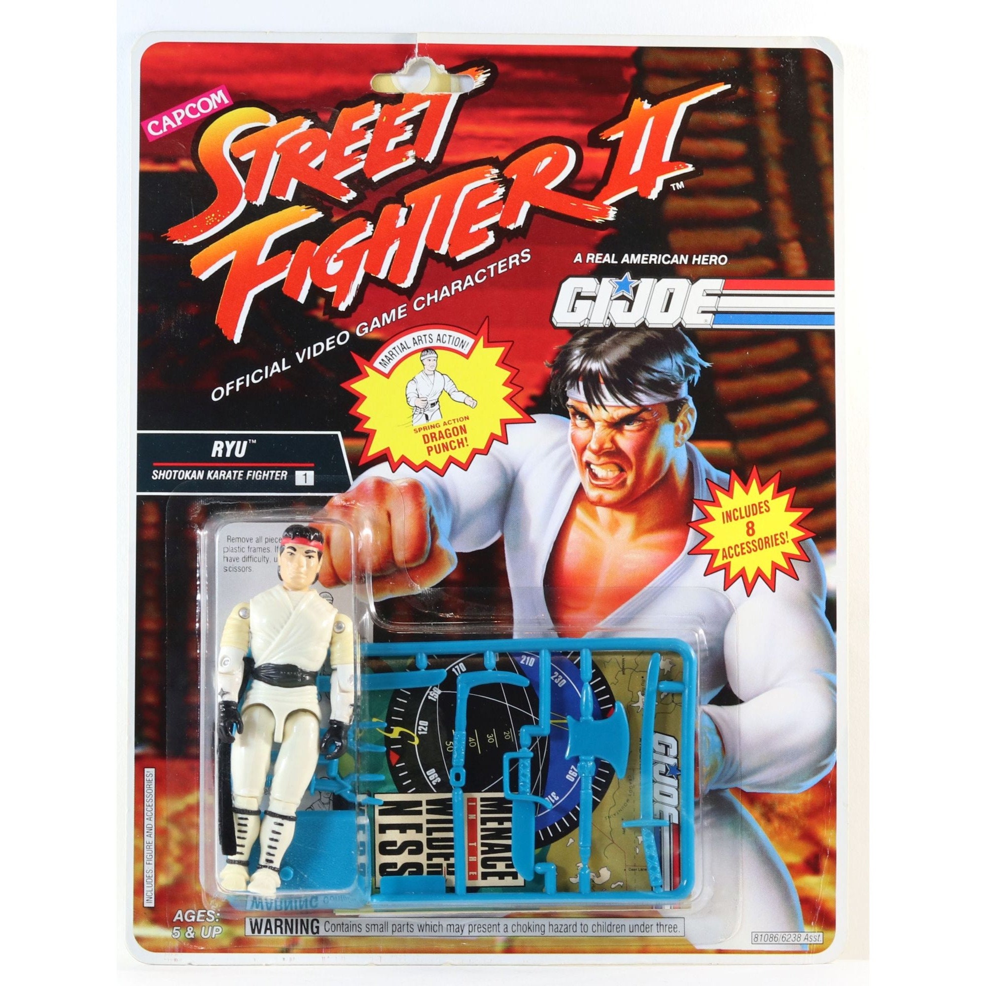 Street Fighter 1993 Colonel Guile 12in Figure Capcom Poseable Original  Hasbro for sale online