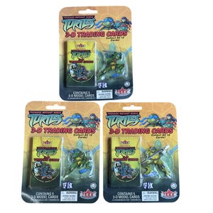 Paquete de 3 tarjetas coleccionables en 3D de las Tortugas Ninja (TMNT 2003)