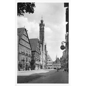 Postkarte Rothenburg ob der Tauber - Herrenasse Vintage RPPC Ungebucht