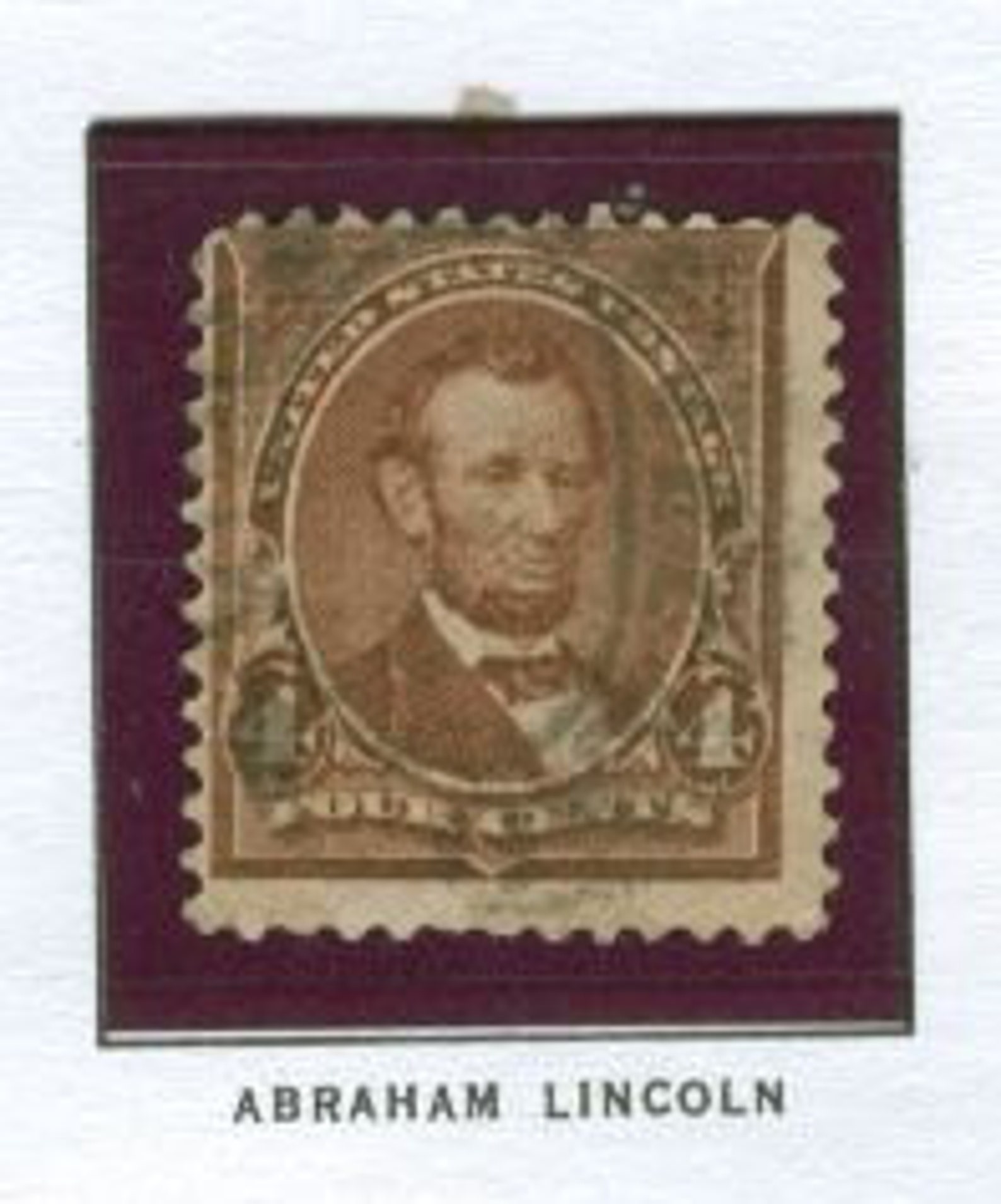 Vintage 1800s Abraham Lincoln 4 Cent Stamp Etsy