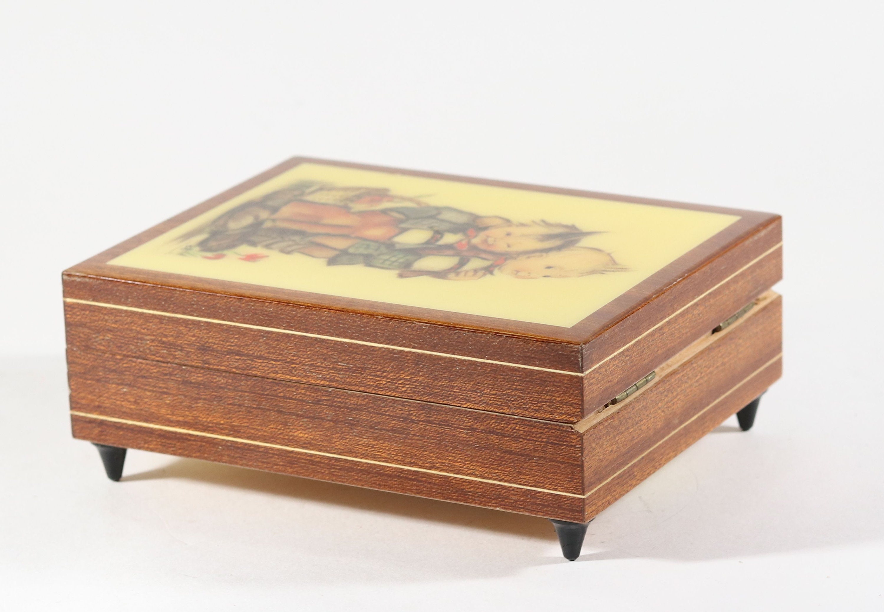 Vintage Music Box Happy Wanderer Hummel 2 Brothers Etsy