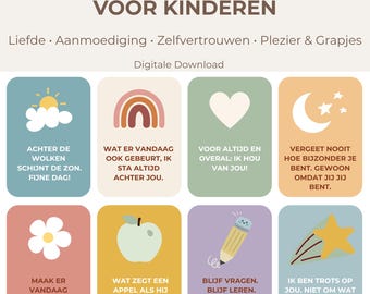 48 Broodtrommelkaartjes voor Kinderen, Printbare Lunchbox Briefjes, Aanmoediging School, Positieve Kaartjes Kind