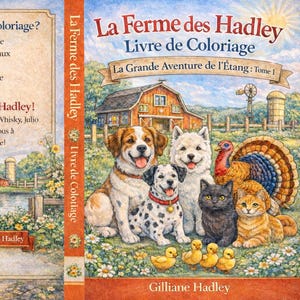 Libro para colorear de La Ferme des Hadley / Animales de granja, para niños de 3 a 5 años (imprimible)