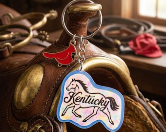 Kentucky häst och kardinal nyckelring