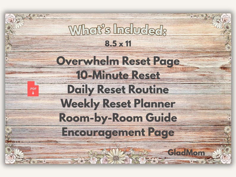 Calm Home Reset System Printable | Daily Weekly Cleaning Routine ...