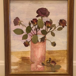 Fancy - Pressed Roses Watercolor Painting