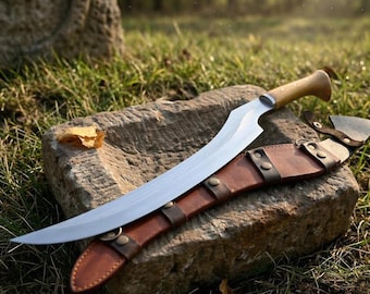 Hand Forged Khopesh Sword | 24 Inch Rosewood Handle, 5160 Steel Blade