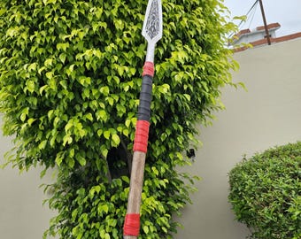 Custom Handmade Viking Spear Decor, Personalized Norse Rune Stave, Hand Forged Steel Wall Art, Medieval Cosplay Prop, Gift for Him
