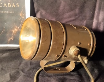 Vintage German Bundeswehr Military Spotlight Lamp Industrial Searchlight Cold War Era ARTA Military Light Original NATO Era Searchlight