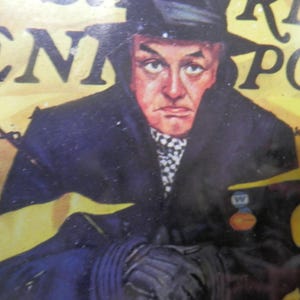 1941 Evening Post Framed Art – Vintage Comic Character Collage, Yellow Magazine Cover Wall Decor, 10x8