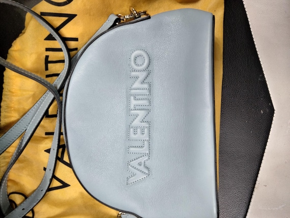 Bolsa Crossbody Valentino by Mario Valentino - Azul Pastel - Hecha en Italia - Con Guardapolvo Original