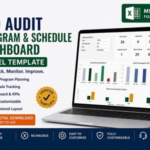 ISO Audit Program Schedule Dashboard Template
