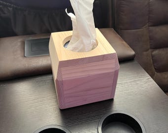 Solid Hardwood Square Tissue Box Cover