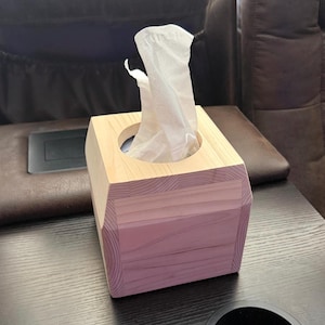Solid Hardwood Square Tissue Box Cover
