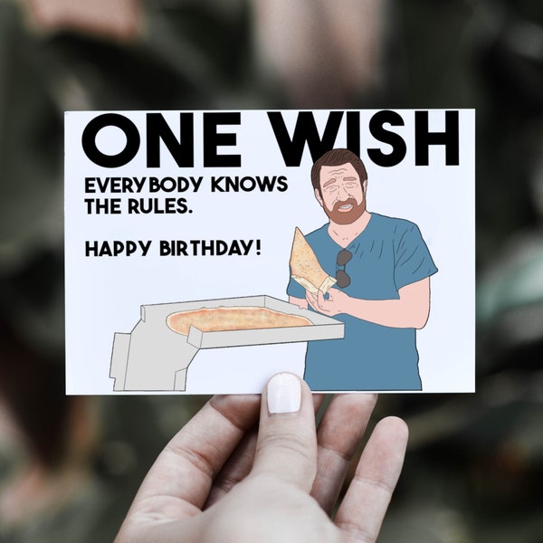 Dave Portnoy Greeting Card || Happy Birthday || One Bite || Pizza Reviews || Barstool Sports || Handmade || YouTube || Funny || Boston