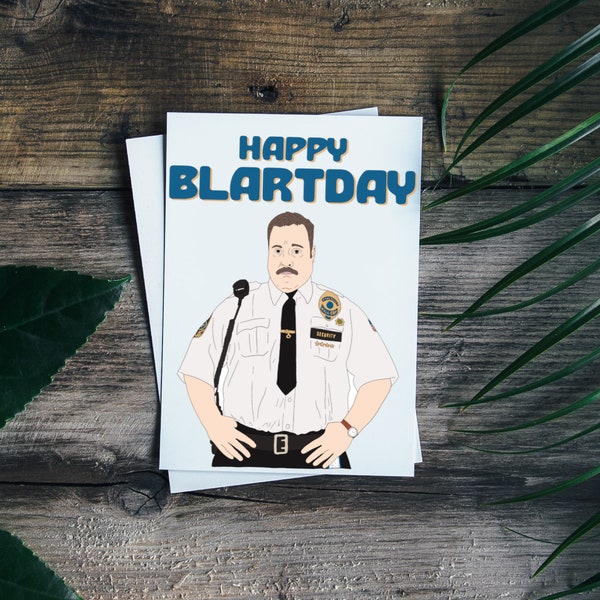 Paul Blart Greeting Card || Happy Birthday || Kevin James || Mall Cop || Movie || Funny || Cringe || Comedy || Handmade