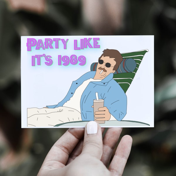 Weekend at Bernies Greeting Card || 80s Movies || Nostalgia || Party || Happy Birthday || Handmade || Island Life || Funny || Childhood