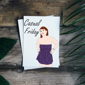 Casual Friday Greeting Card || Meredith || The Office US || Handmade || Funny || Workplace Humor || Made in USA || Small Batch