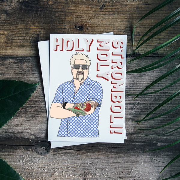 Guy Fieri Greeting Card || Food Network || Diners, Drive-ins and Dives || Guy's Grocery Games