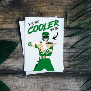 Green Ranger Greeting Card || MMPR || 90s || Nostalgia || Geekery || Hand Made || Power Rangers || Childhood || Jason David Frank || Cool
