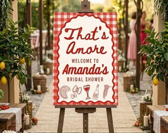 That's Amore Bridal Shower Welcome Sign | Digital Download | Editable Etsy Template